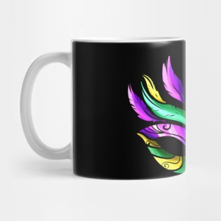 Purple, Green And Golden Mask For Mardi Gras Mug